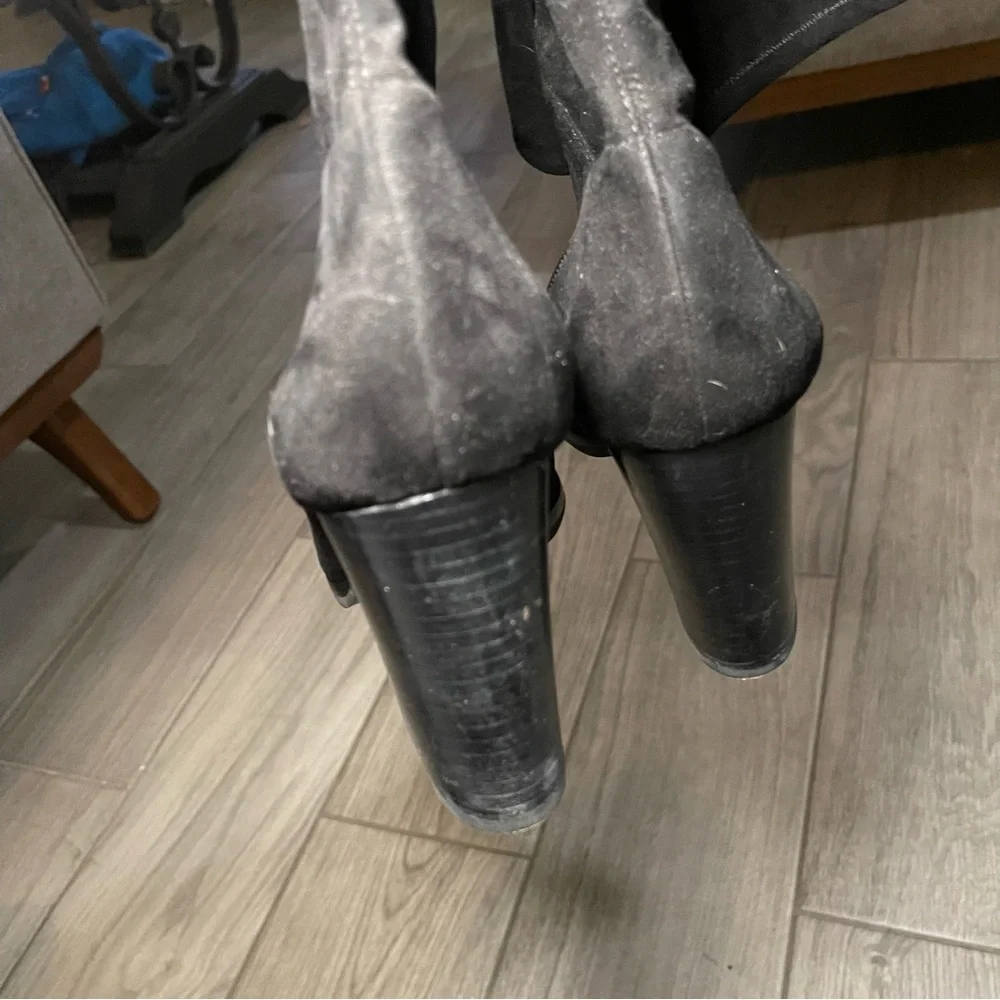 Marc Fisher | Suede Knee High Black Heeled Boots Size: 11